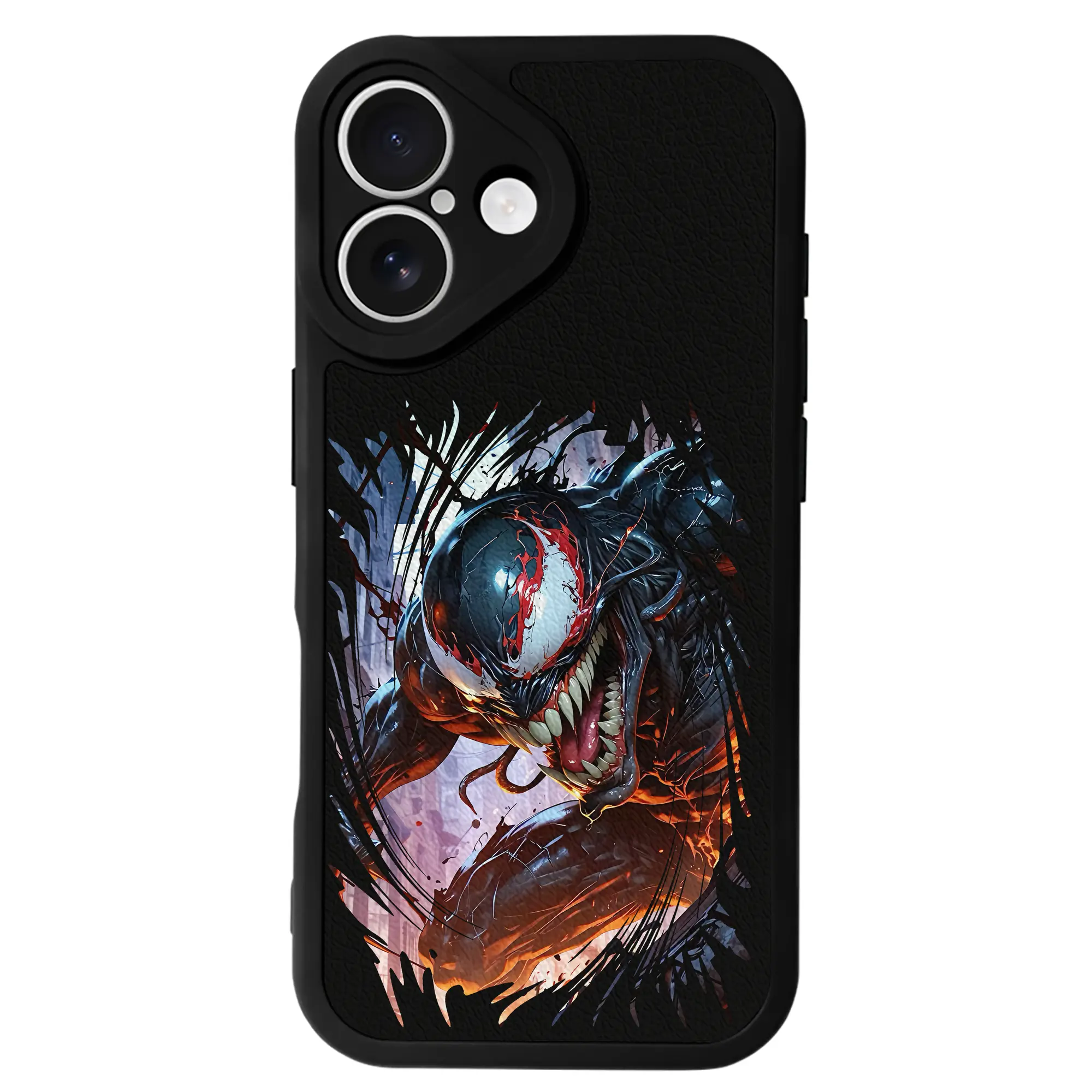 ヴェノム グッズ,ヴェノム - IPhone 16シリーズ対応 ・ シリコンスマホケース ・ レザー調 ・ 高精度フィット ・ 耐衝撃 ・ ワイヤレス充電対応 ・ 精密カット